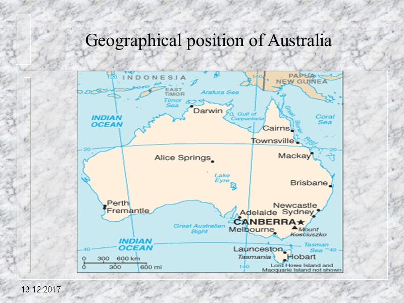 13.12.2017 Geographical position of Australia